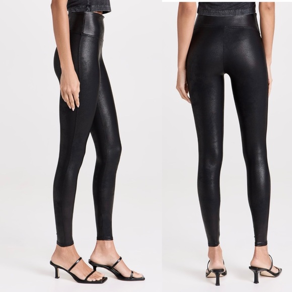 Spanx Faux Leather Leggings Black Size XL - Picture 2 of 7
